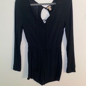 black long sleeve romper